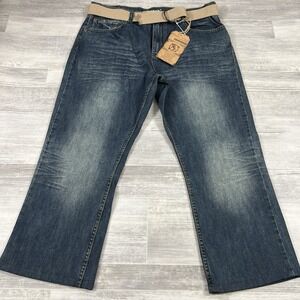 Flypaper Men's Size 38x34* Boot Cut Denim Blue Jeans Dark Wash Measures (39X27)‎